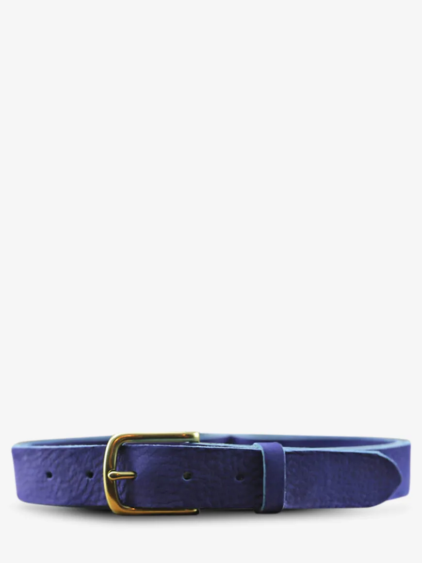 LaCeinture Magnifique Nubuck - 30mm - Bleu Électrique